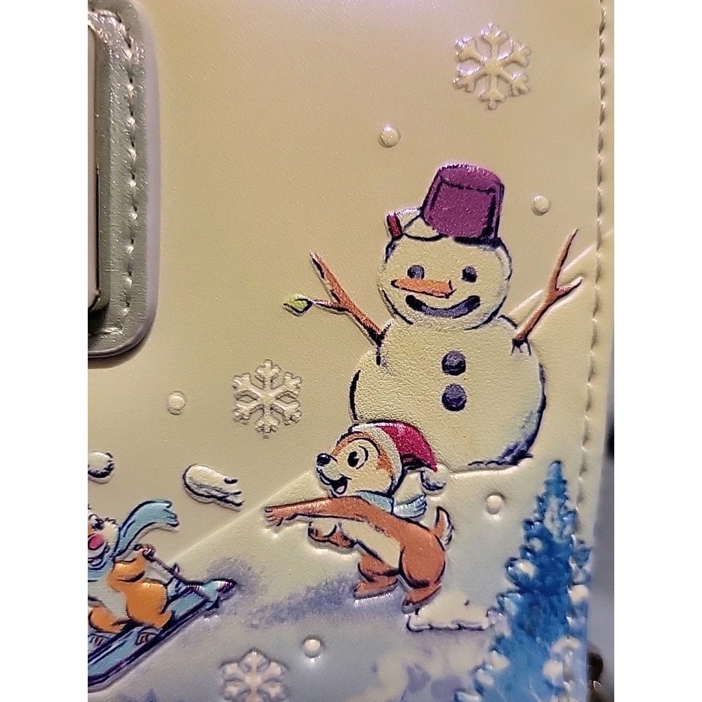 Loungefly Disney Mickey Mouse & Friends Winter Wonderland Zip Around Wallet - Picture 9 of 9